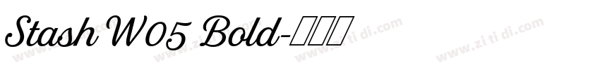 Stash W05 Bold字体转换
